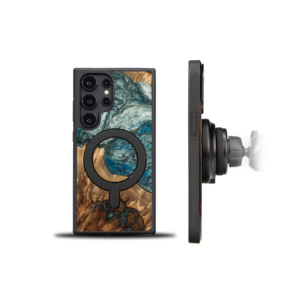 Holzhülle für Galaxy S25 Ultra, Bewood Unique Planets Erde für MagSafe - Image 2