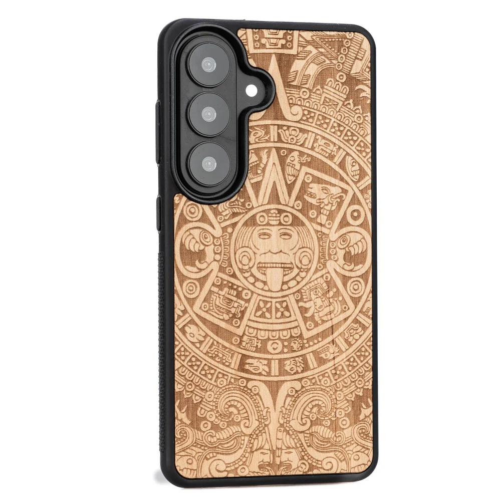 Holzhülle für Galaxy S26 Plus, Bewood Aniegre Aztekischer Kalender - Image 2