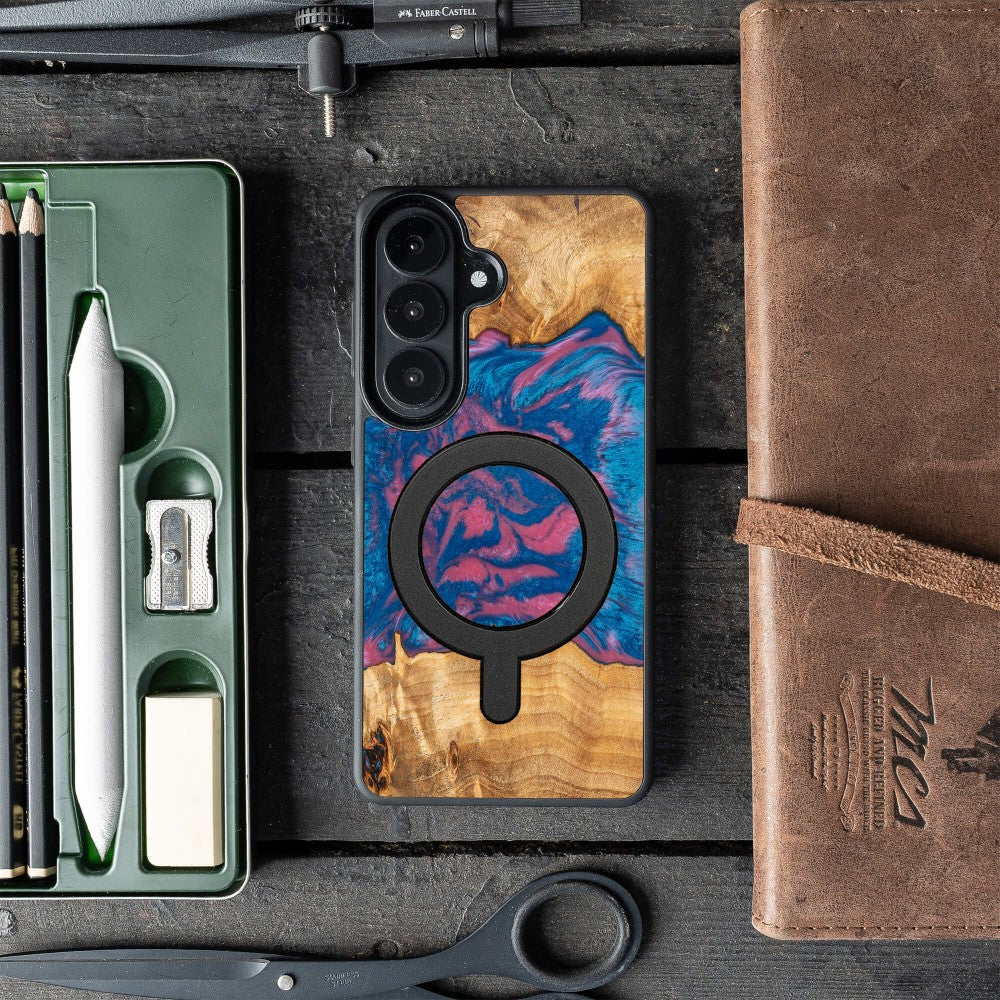 Holzhülle für Galaxy S26 Plus, Bewood Unique Neons Vegas für MagSafe - Image 3