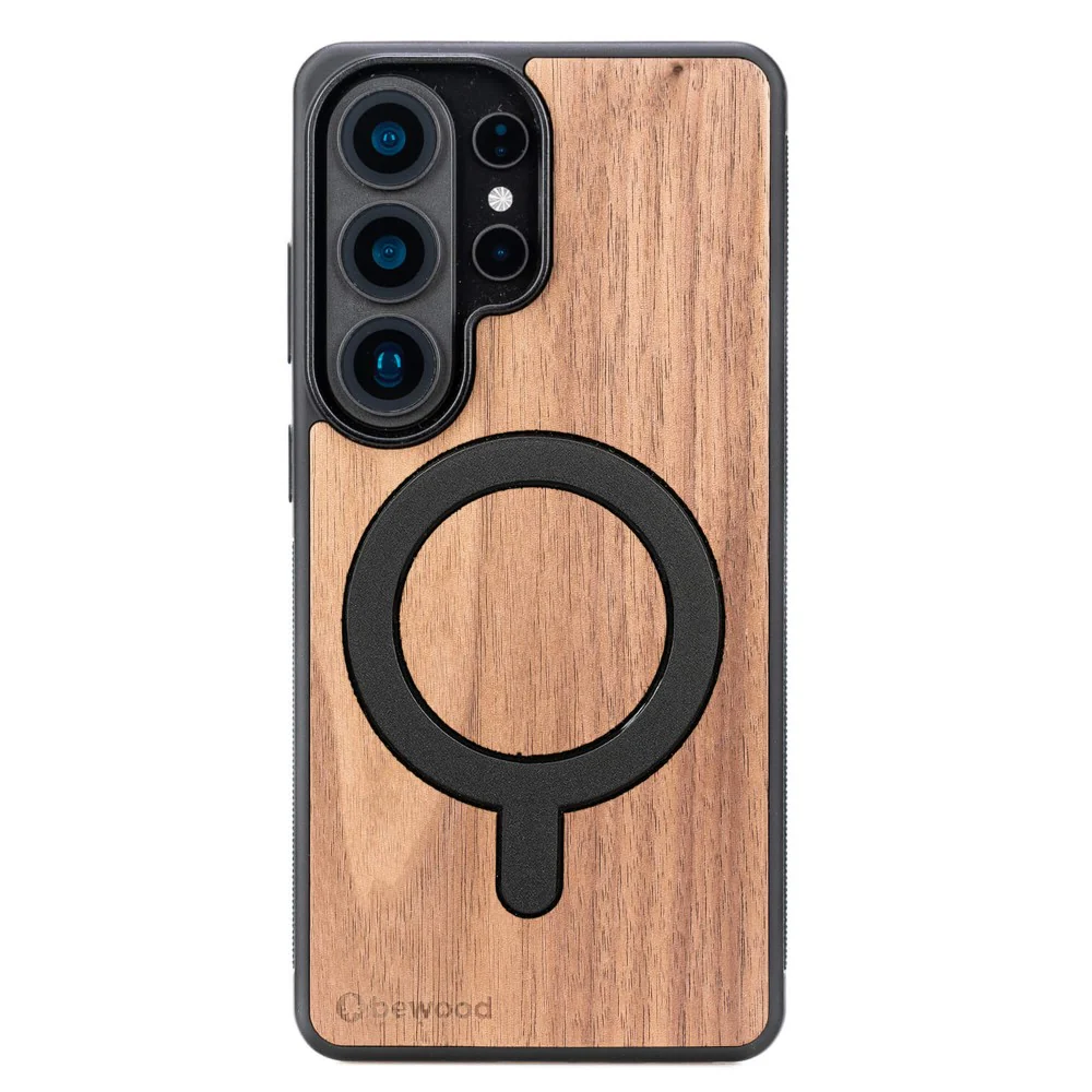 Holzhülle für Galaxy S26 Ultra, Bewood Amerikanischer für MagSafe