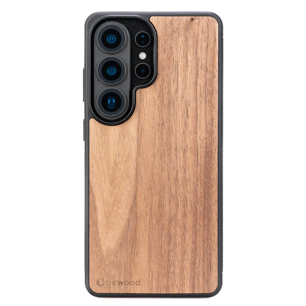 Holzhülle für Galaxy S26 Ultra, Bewood Amerikanischer Nussbaum