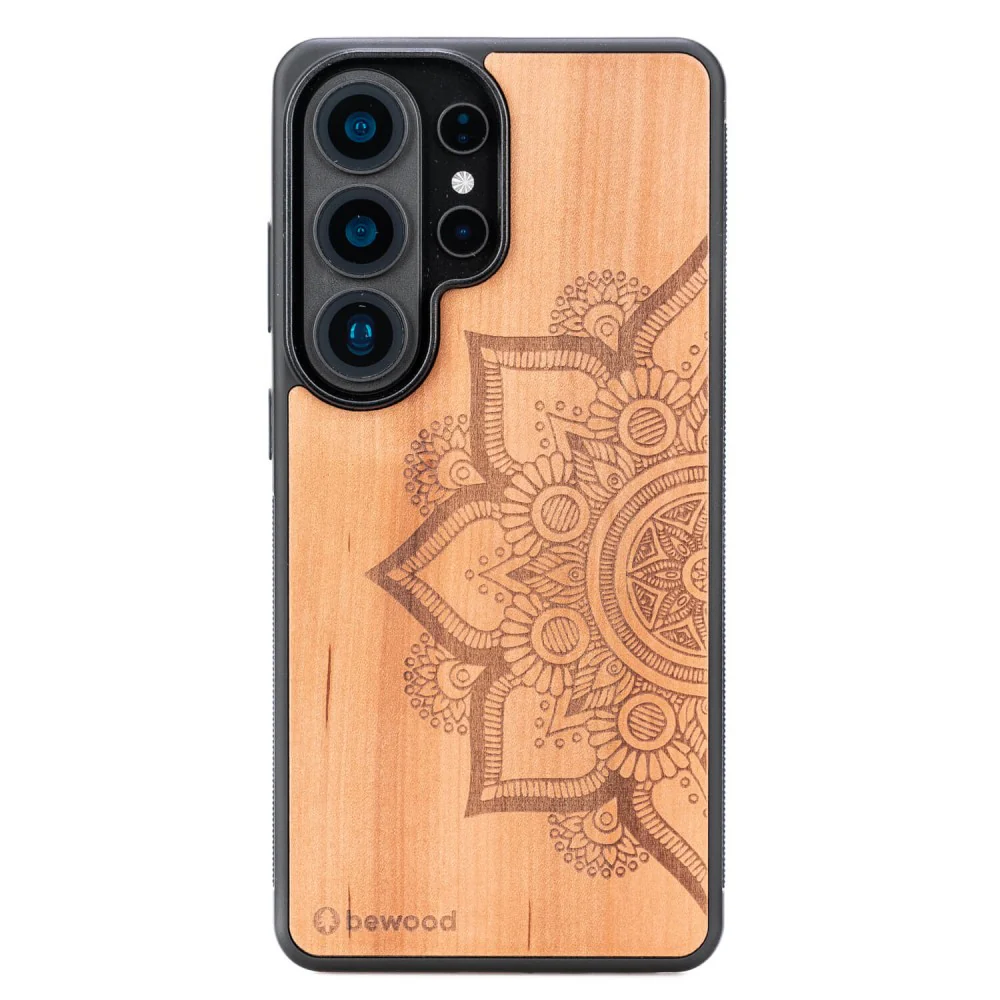 Holzhülle für Galaxy S26 Ultra, Bewood Apfelbaum Mandala
