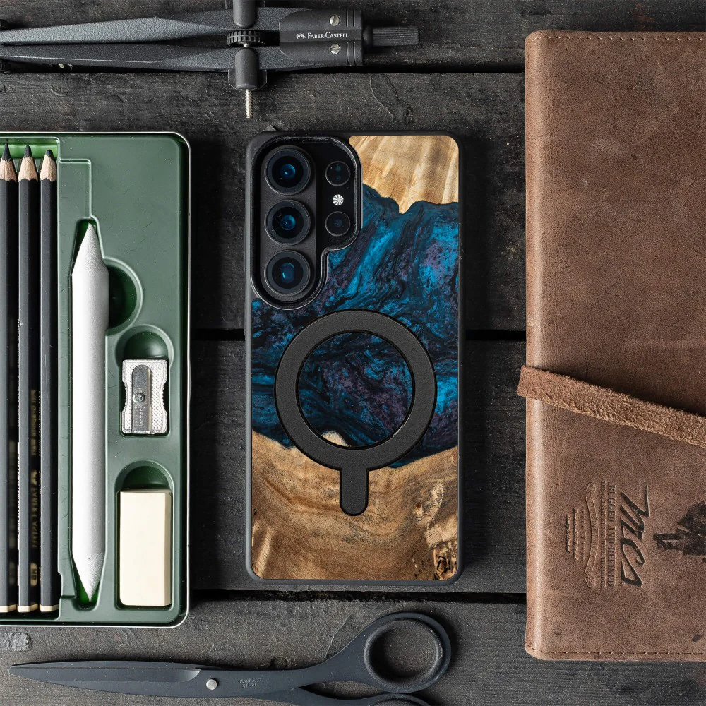 Holzhülle für Galaxy S26 Ultra, Bewood Unique Planets Neptun für MagSafe - Image 3