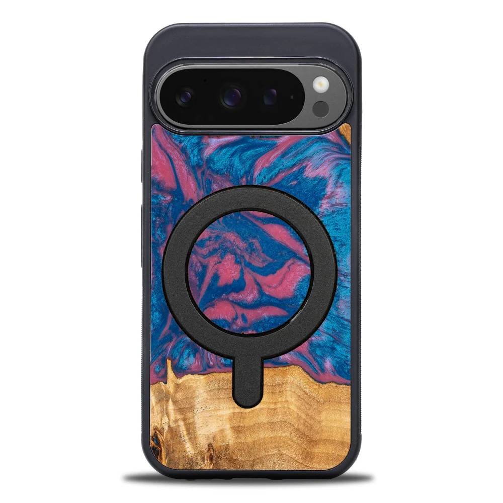 Holzhülle für Google Pixel 10 Pro XL, Bewood Unique Neons Vegas für MagSafe