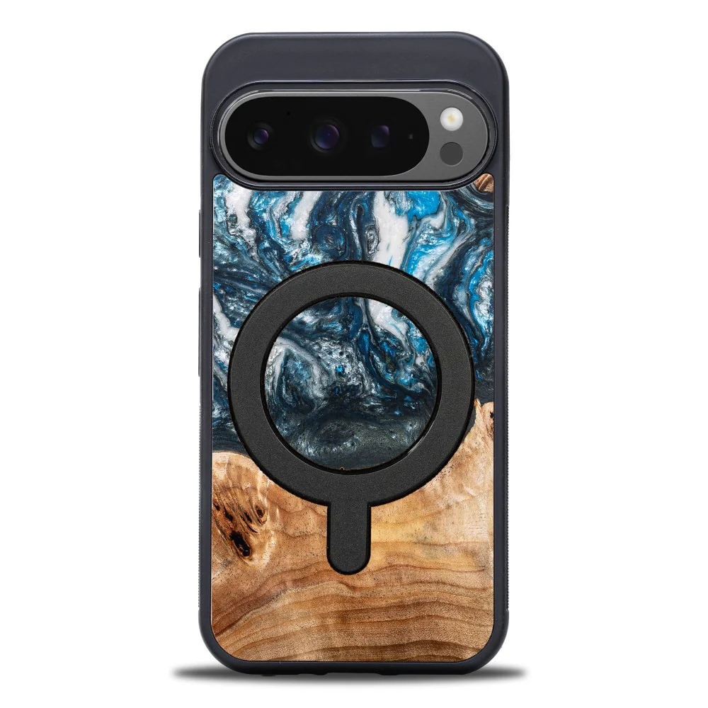 Holzhülle für Google Pixel 10 Pro XL, Bewood Unique Planets Erde für MagSafe