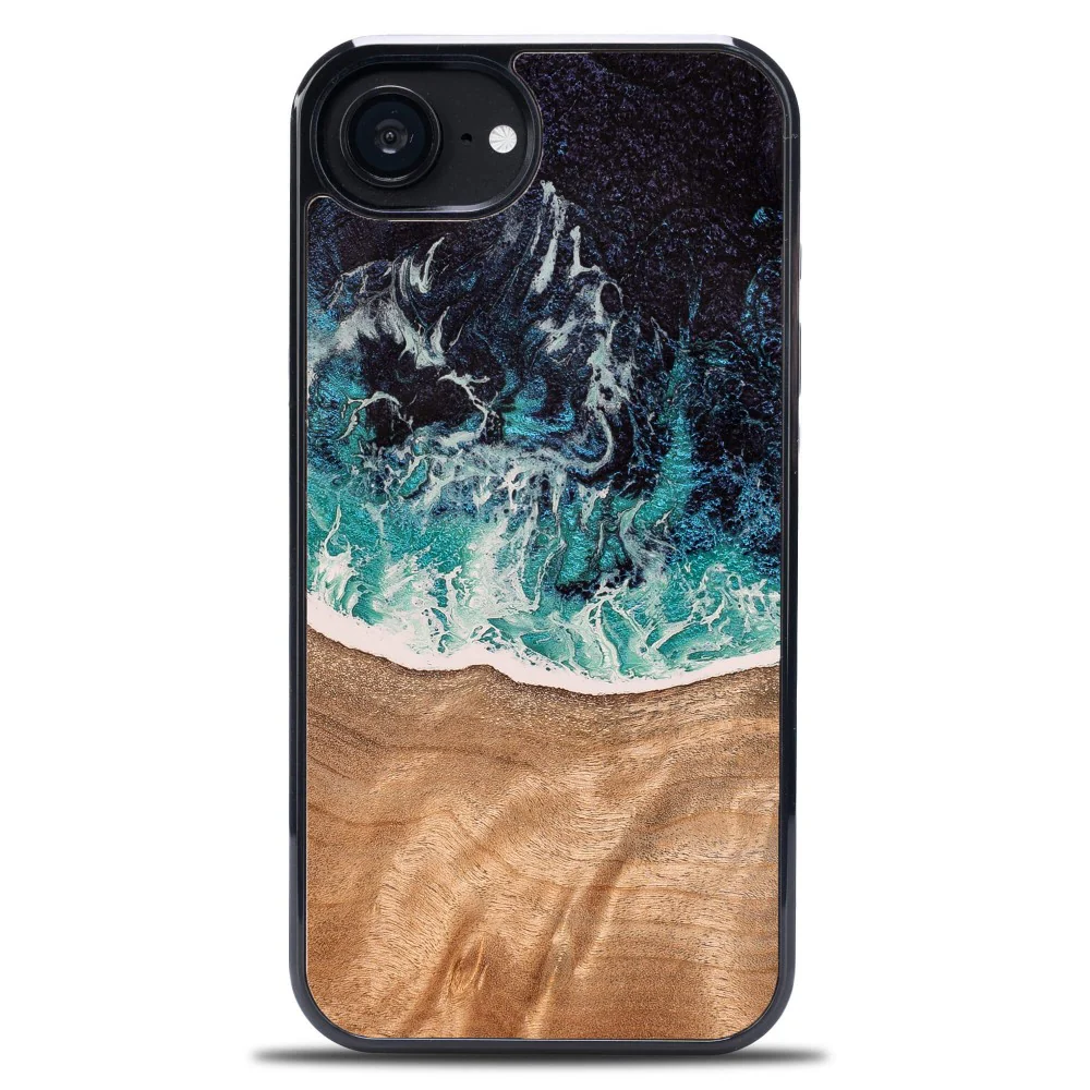 Holzhülle für iPhone 17e / 16e, Bewood Unique Dream Island, Blau-Braun - Image 10