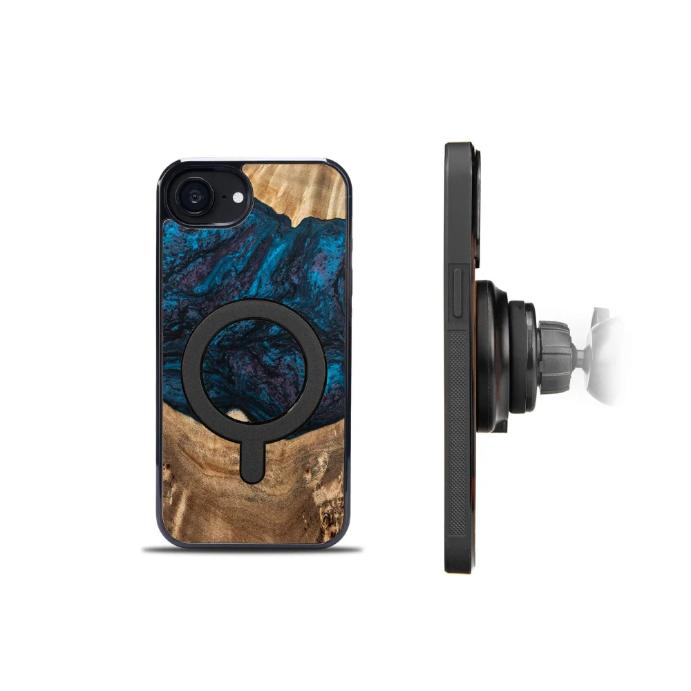 Holzhülle für iPhone 17e / 16e, Bewood Unique Planets Neptun für MagSafe - Image 3