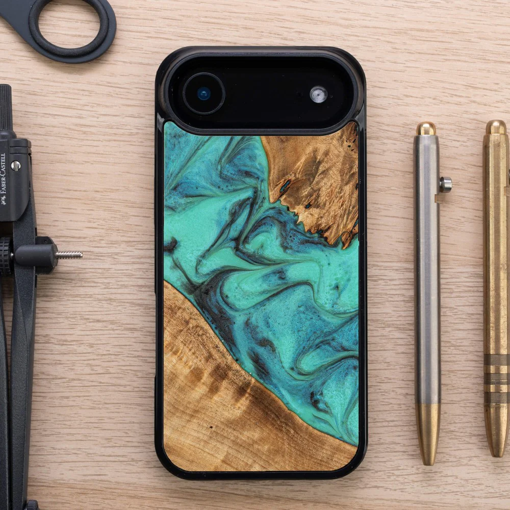 Holzhülle für iPhone Air, Bewood Unique Turquoise - Image 3