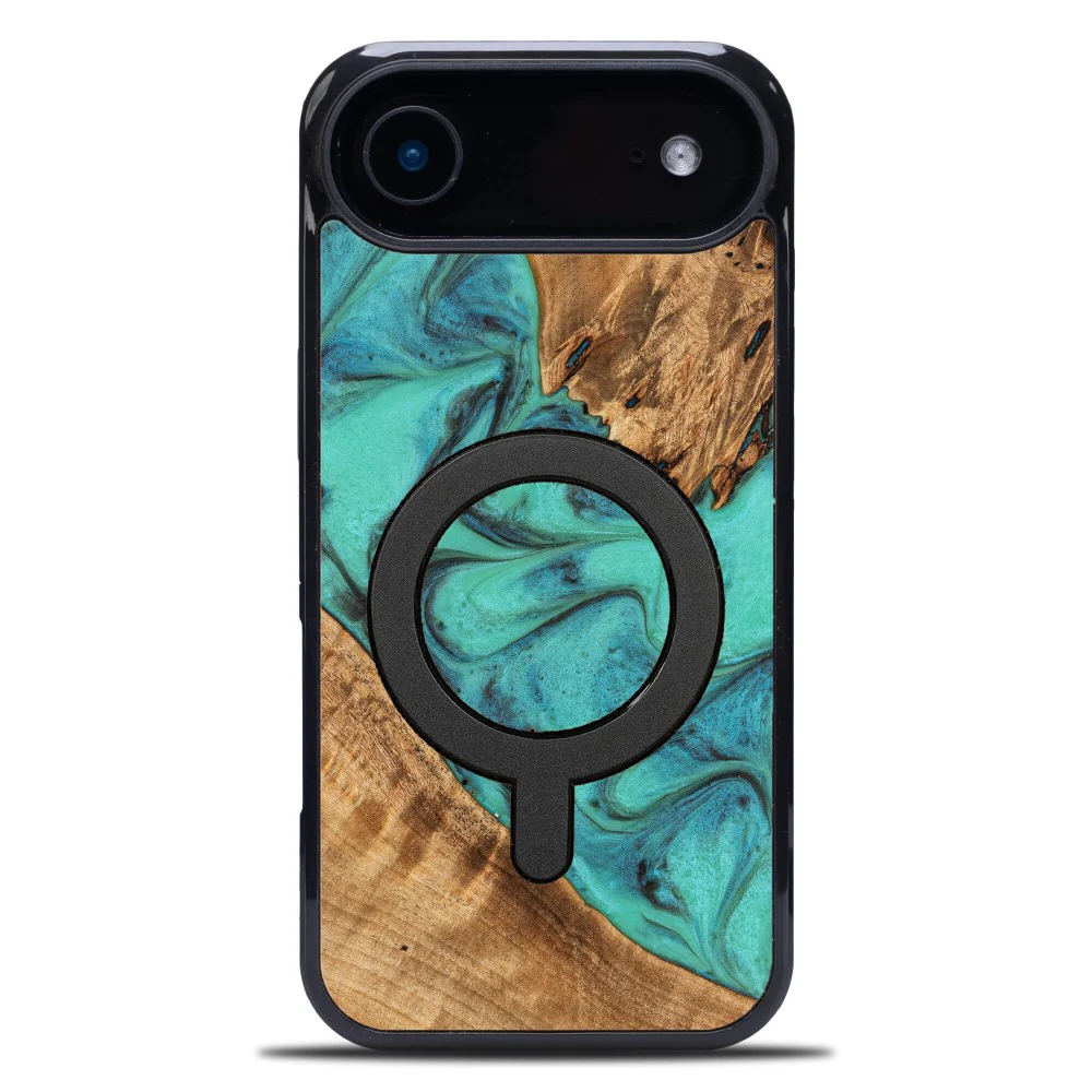 Holzhülle für iPhone Air, Bewood Unique Turquoise für MagSafe