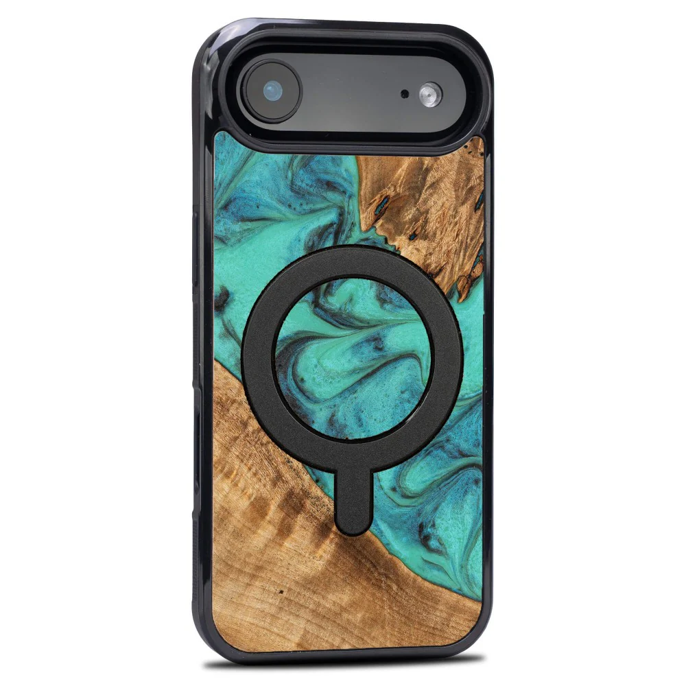 Holzhülle für iPhone Air, Bewood Unique Turquoise für MagSafe - Image 2