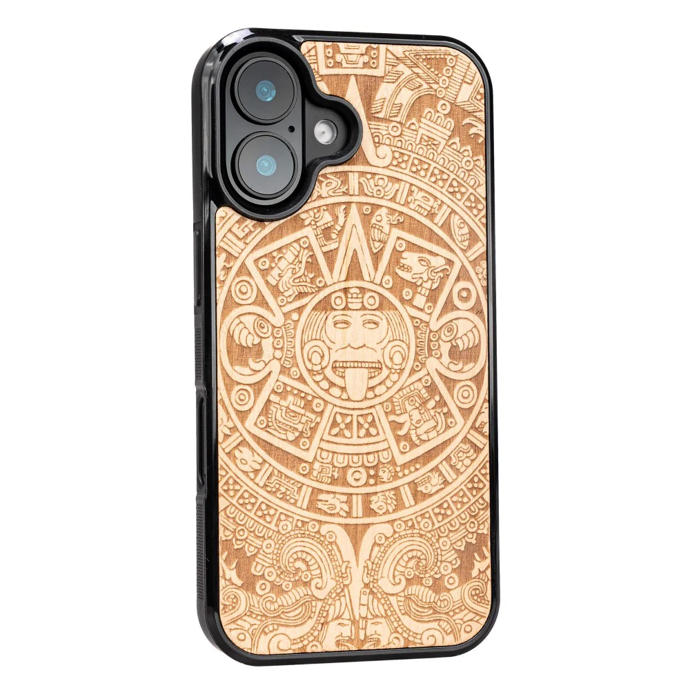 Holzhülle für iPhone 17, Bewood Aniegre Aztekischer Kalender - Image 2