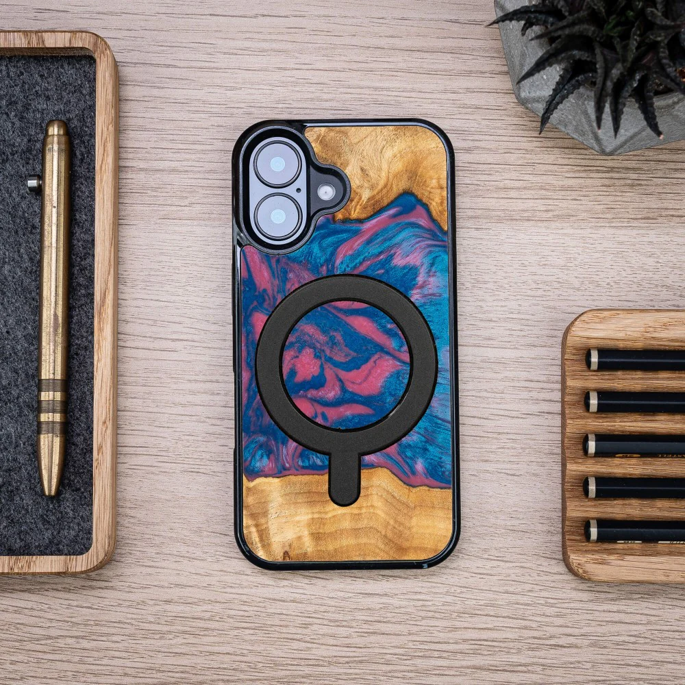 Holzhülle für iPhone 17, Bewood Unique Neons Vegas für MagSafe - Image 4