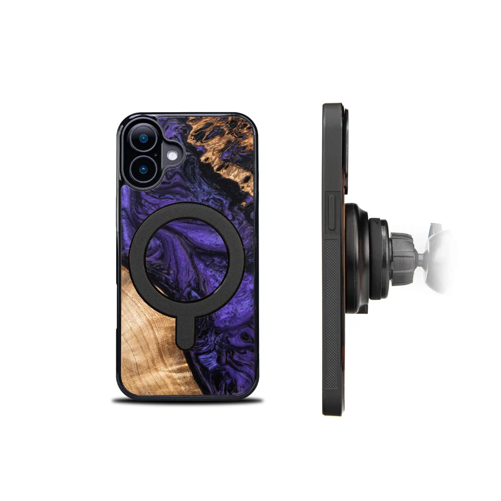 Holzhülle für iPhone 17, Bewood Unique Violet für MagSafe - Image 3