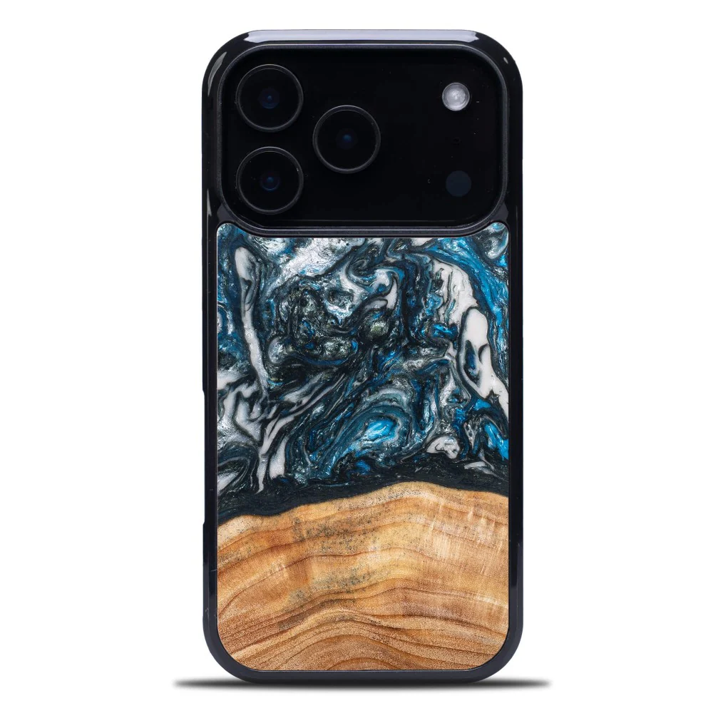 Holzhülle für iPhone 17 Pro, Bewood Unique Planets Erde