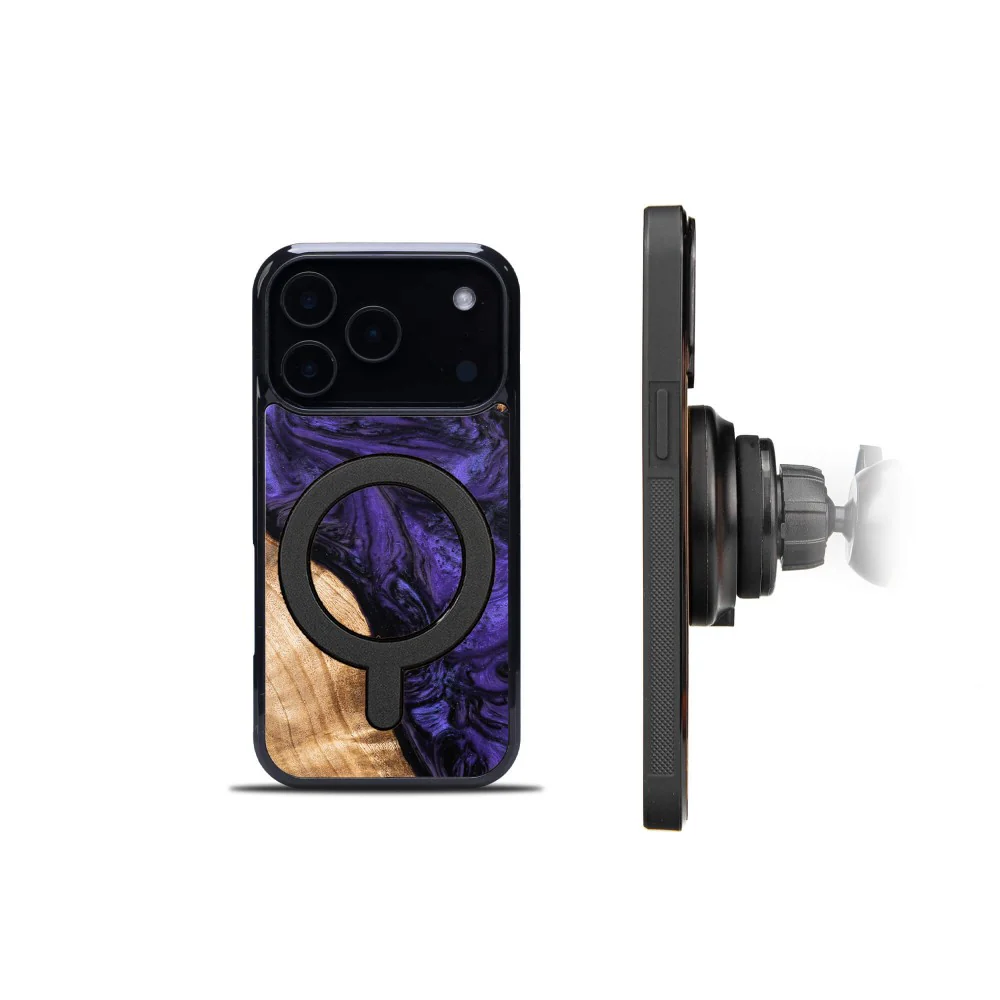 Holzhülle für iPhone 17 Pro, Bewood Unique Violet für MagSafe - Image 3