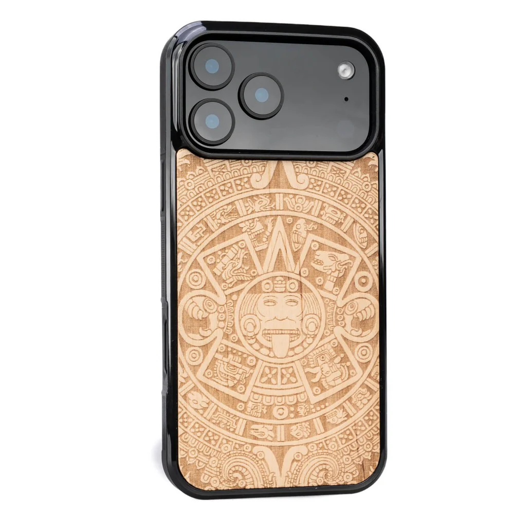 Holzhülle für iPhone 17 Pro Max, Bewood Aniegre Aztekischer Kalender - Image 2