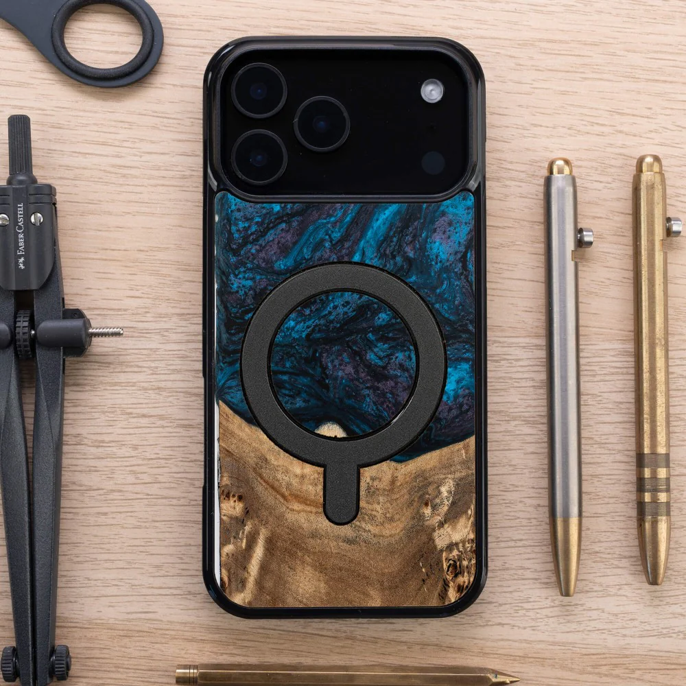 Holzhülle für iPhone 17 Pro Max, Bewood Unique Planets Neptun für MagSafe - Image 4