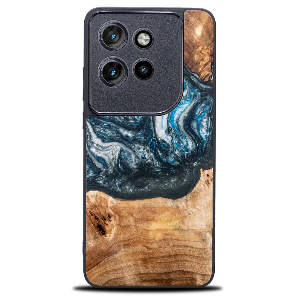 Holzhülle für Motorola Edge 50 Neo, Bewood Unique Planets Erde