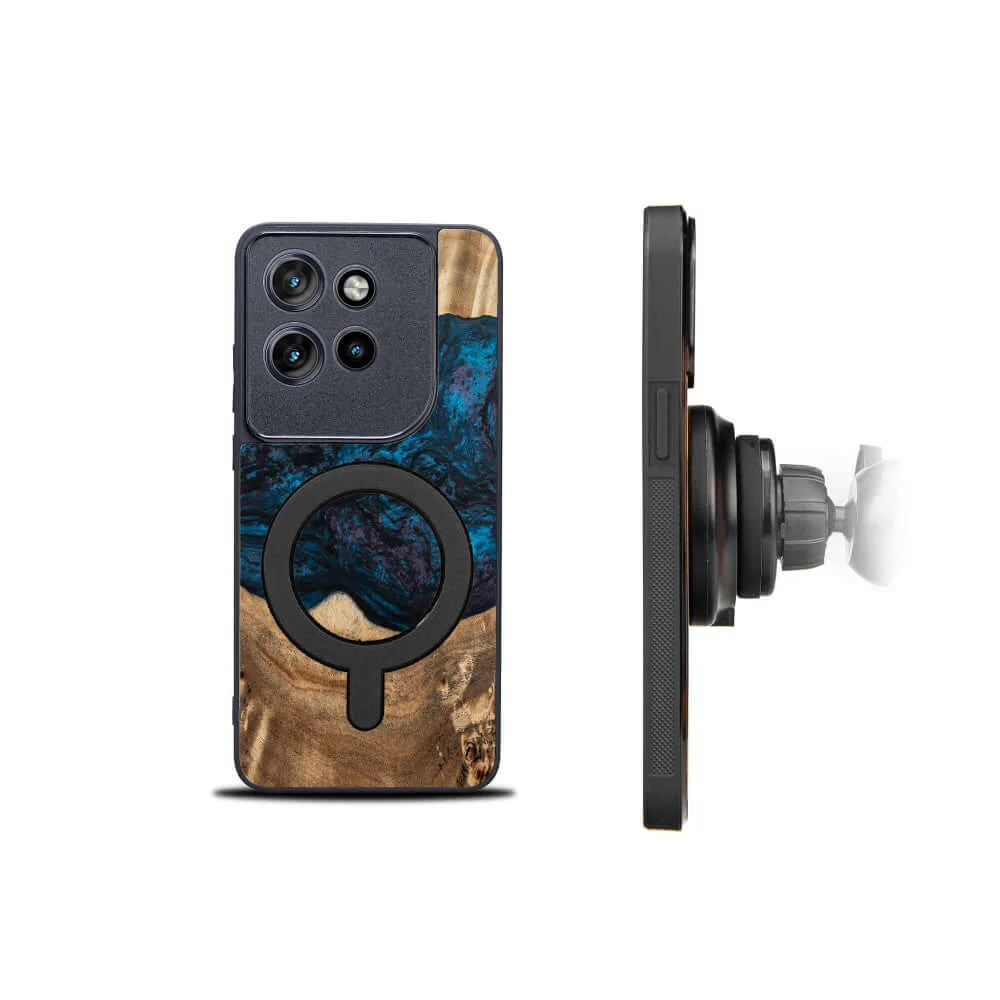 Holzhülle für Motorola Edge 50 Neo, Bewood Unique Planets Neptun für MagSafe - Image 2
