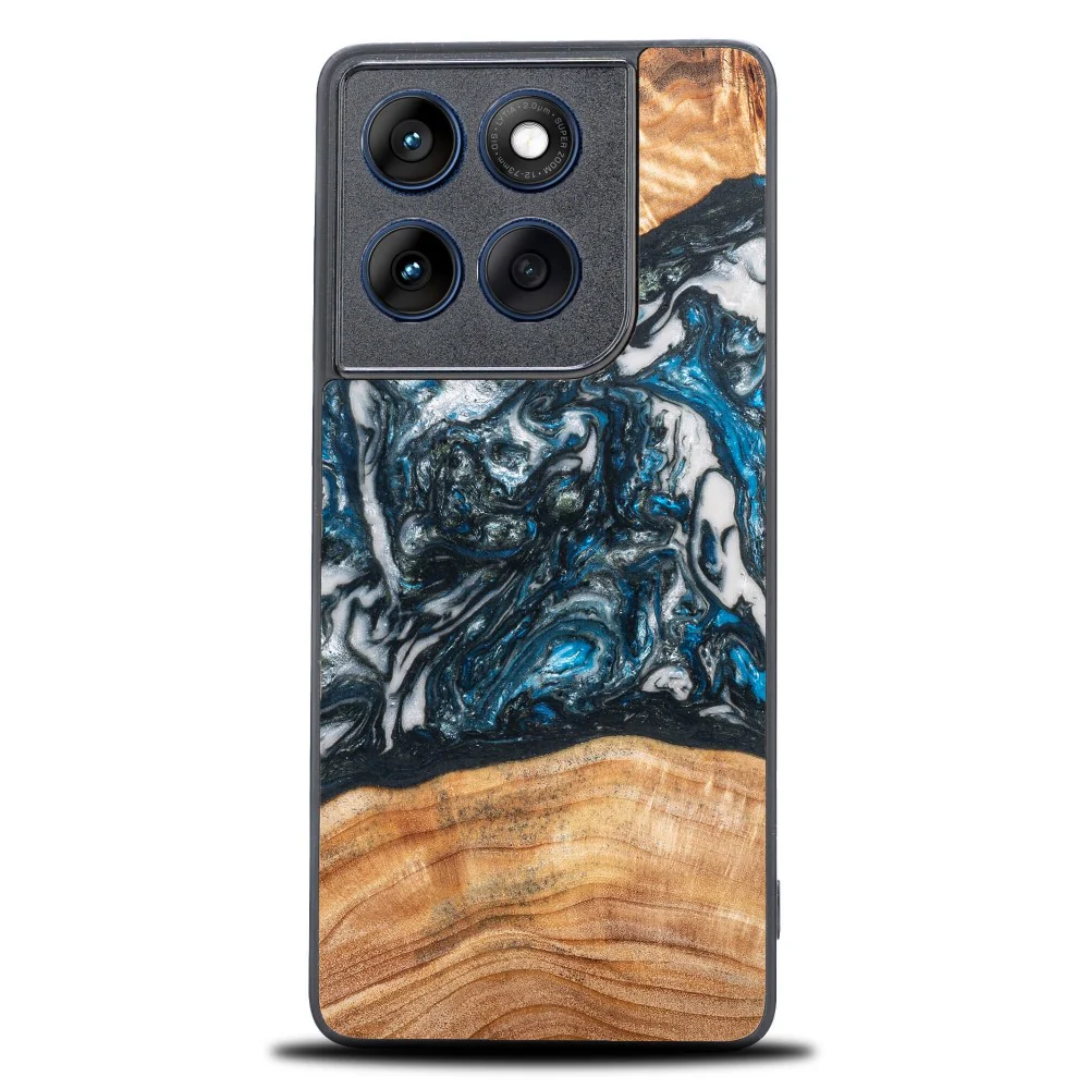 Holzhülle für Motorola Edge 60 Pro, Bewood Unique Planets Erde