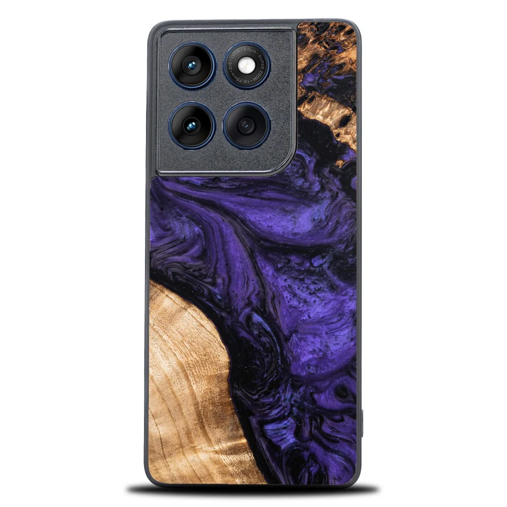 Holzhülle für Motorola Edge 60 Pro, Bewood Unique Violet