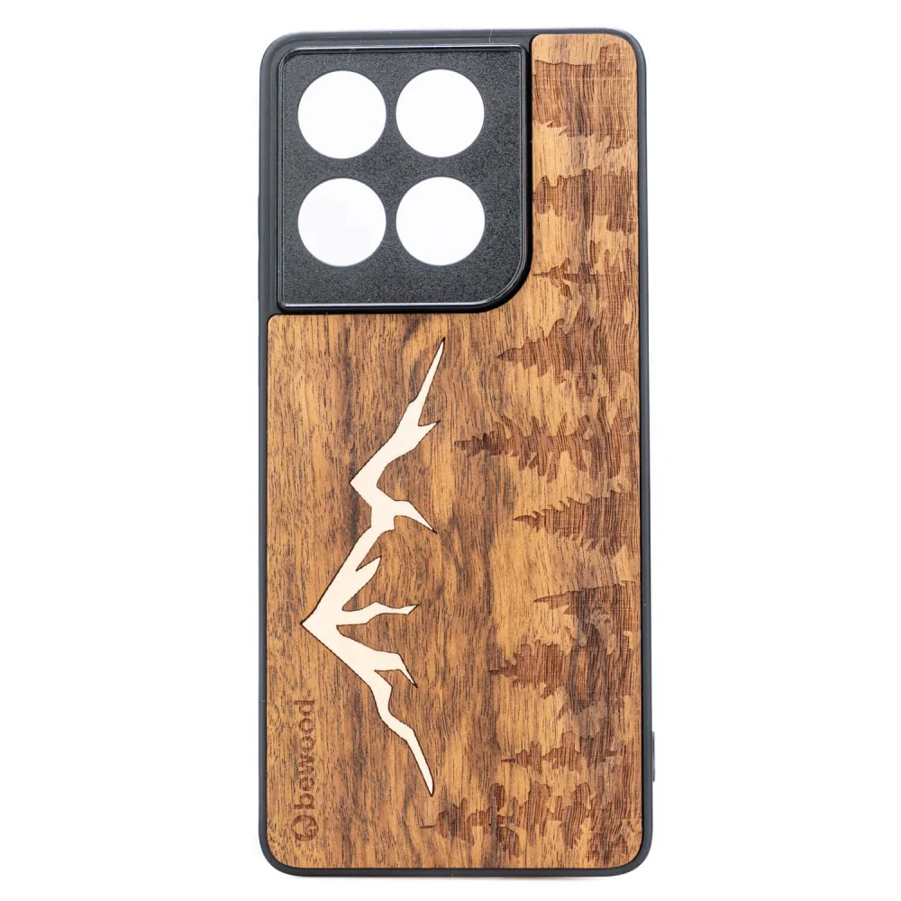 Holzhülle für Motorola Edge 70, Bewood Imbuia-Gebirge