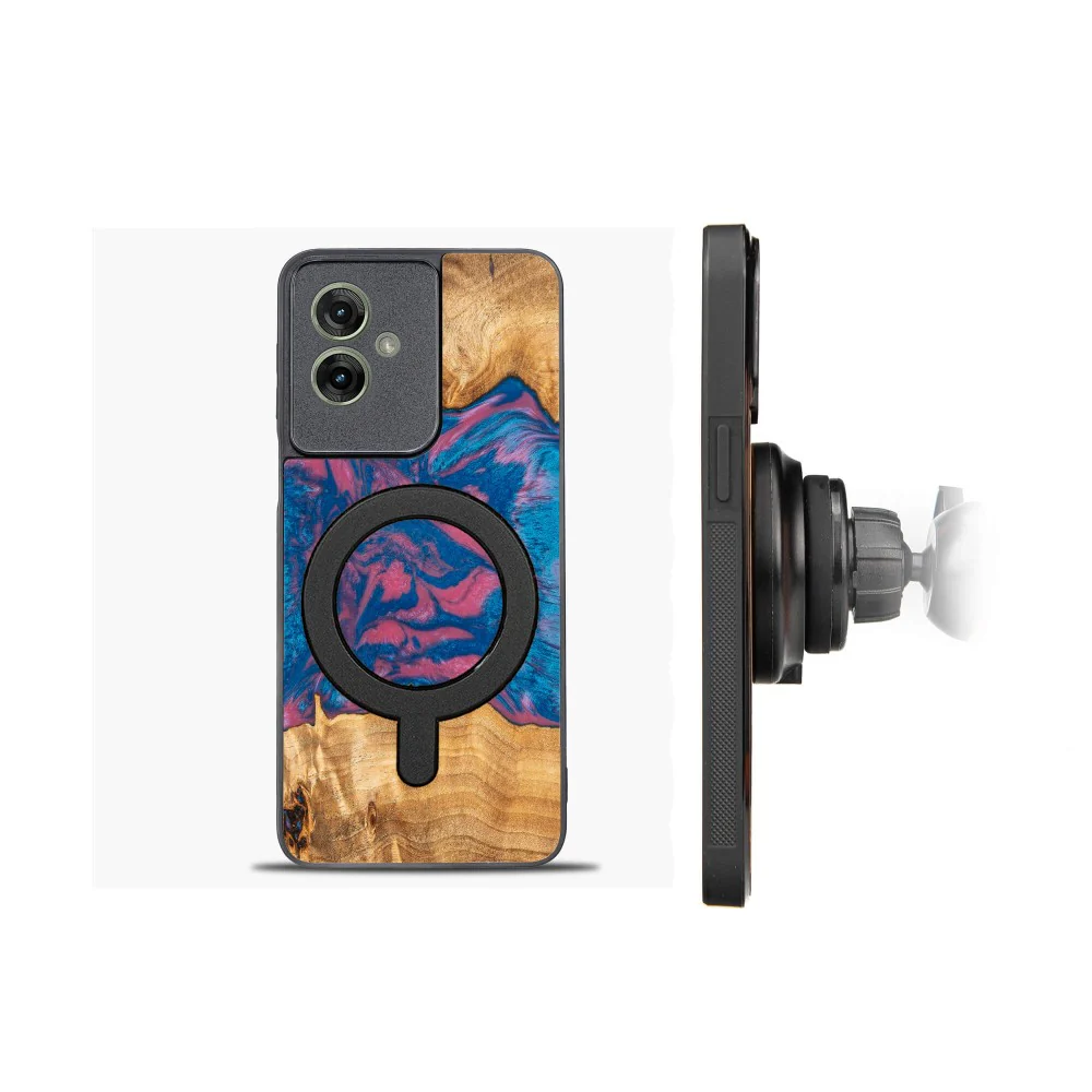 Holzhülle für Motorola Moto G55 5G, Bewood Unique Neons Vegas für MagSafe - Image 2