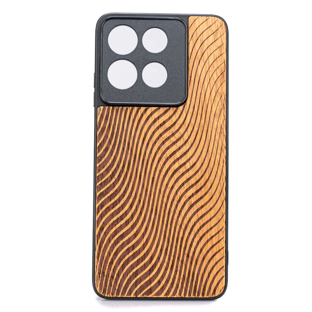 Holzhülle für Motorola Moto G56 5G, Bewood Merbauwellen