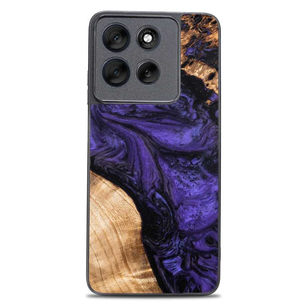 Holzhülle für Motorola Moto G56 5G, Bewood Unique Violet