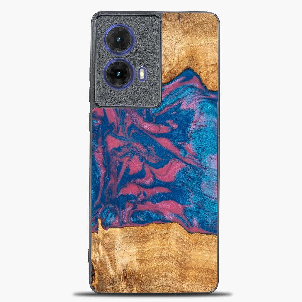 Holzhülle für Motorola Moto G85 5G, Bewood Unique Neons Vegas