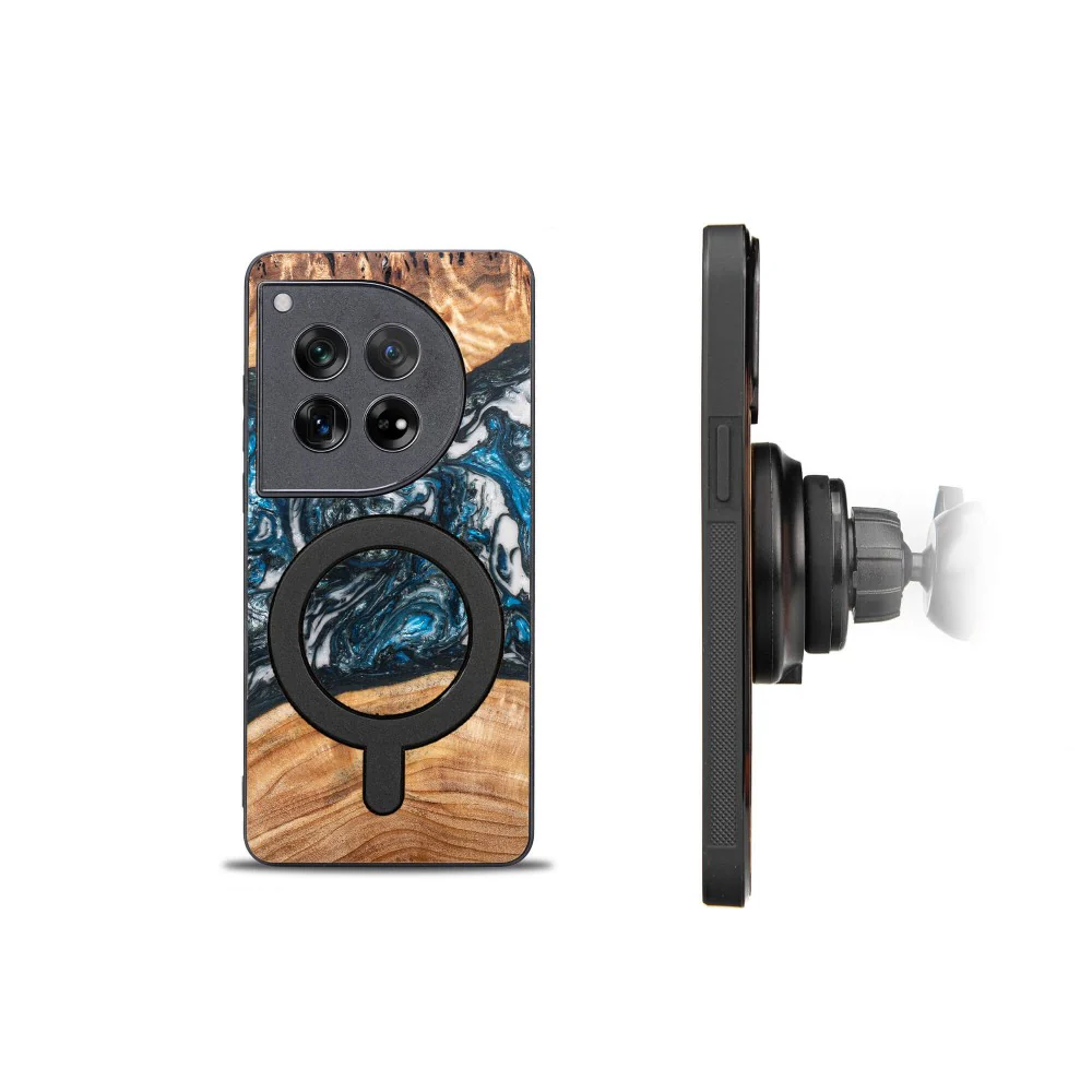 Holzhülle für OnePlus 12, Bewood Unique Planets Erde für MagSafe - Image 2
