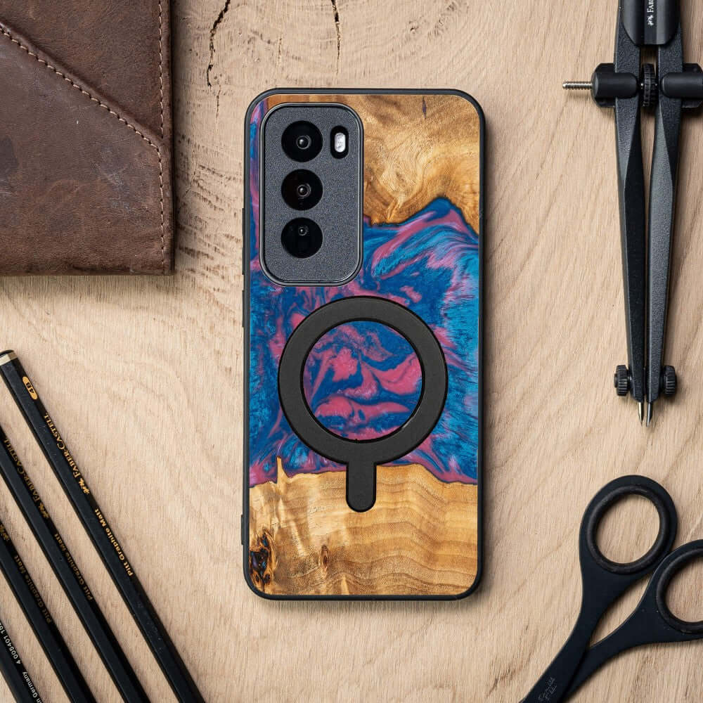 Holzhülle für Oppo Reno 12, Bewood Unique Neons Vegas für MagSafe - Image 3
