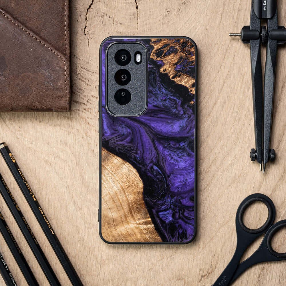 Holzhülle für Oppo Reno 12, Bewood Unique Violet - Image 2