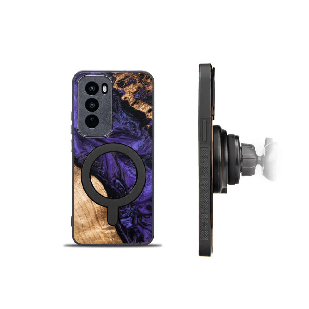 Holzhülle für Oppo Reno 12, Bewood Unique Violet für MagSafe - Image 2