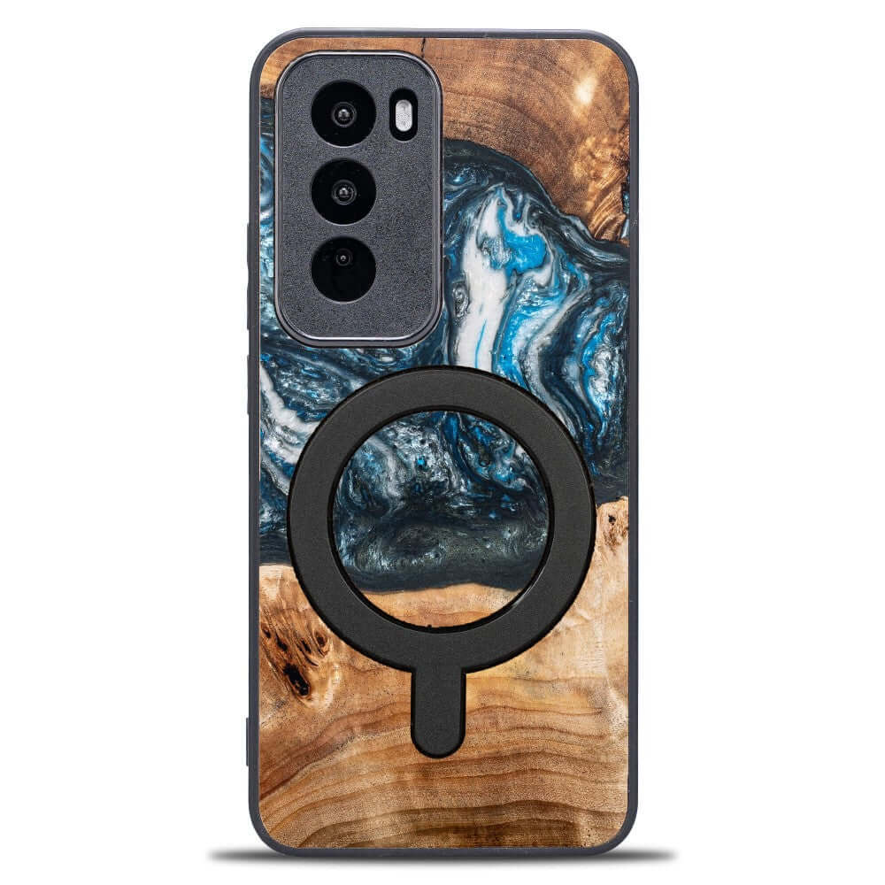 Holzhülle für Oppo Reno 12 Pro, Bewood Unique Planets Erde für MagSafe