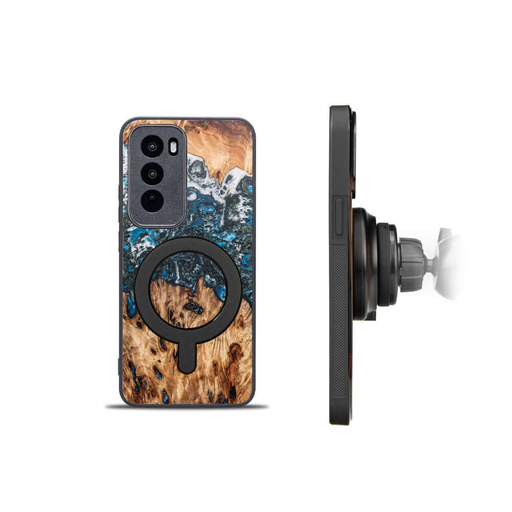 Holzhülle für Oppo Reno 12 Pro, Bewood Unique Planets Erde für MagSafe - Image 2