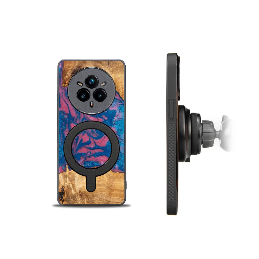 Holzhülle für Realme 14 Pro 5G, Bewood Unique Neons Vegas für MagSafe - Image 2