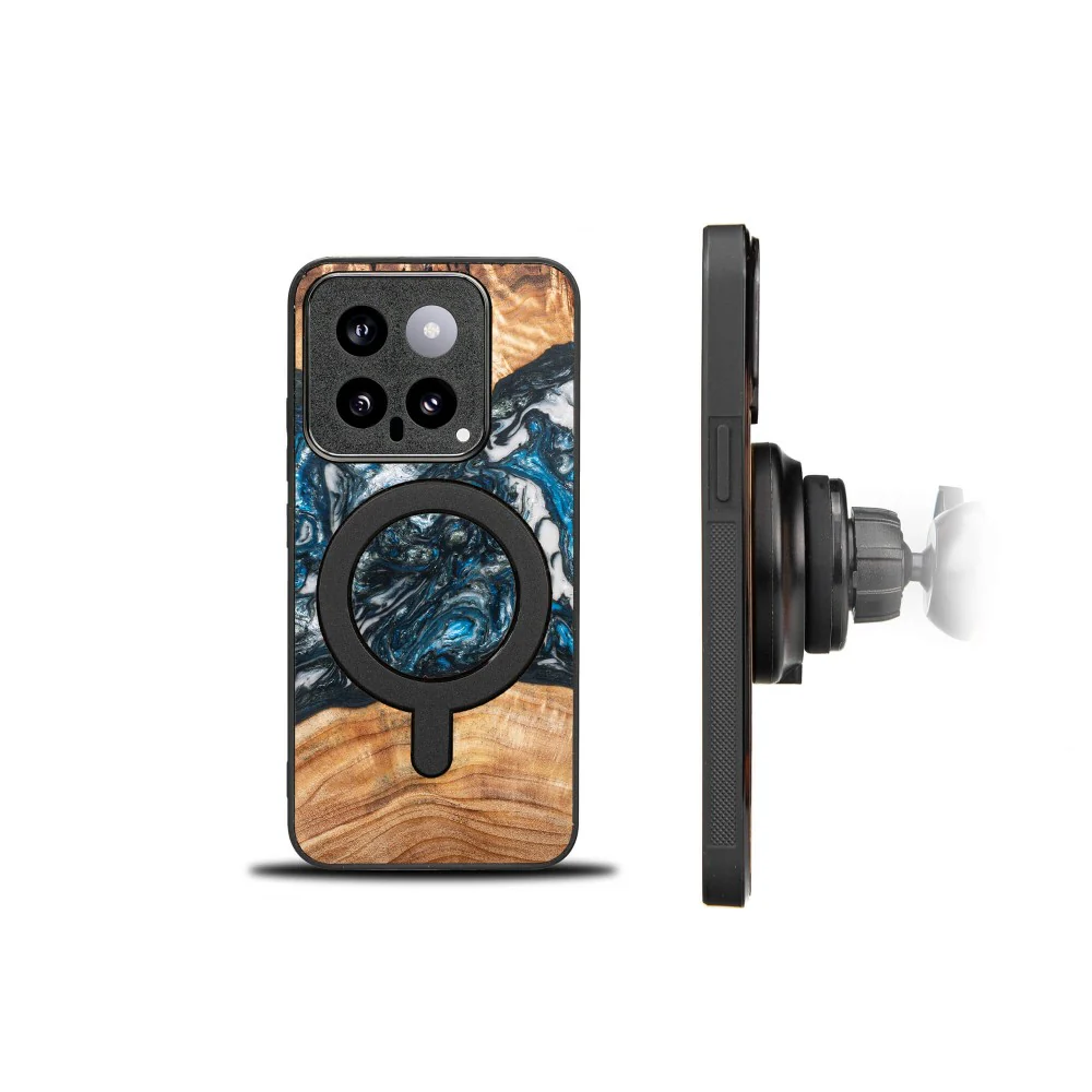 Holzhülle für Xiaomi 14T, Bewood Unique Planets Erde für MagSafe - Image 2