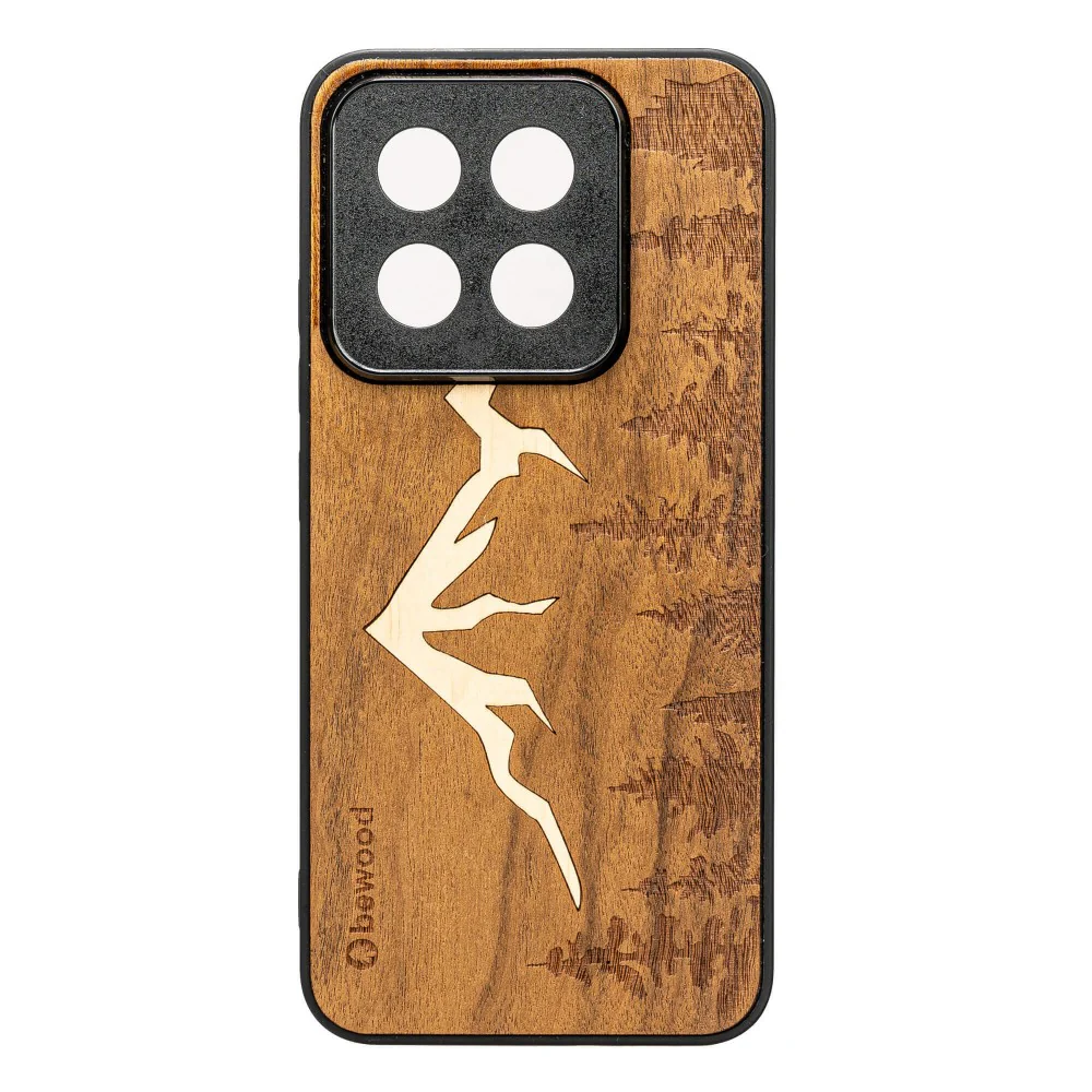 Holzhülle für Xiaomi 14T Pro, Bewood Imbuia-Gebirge
