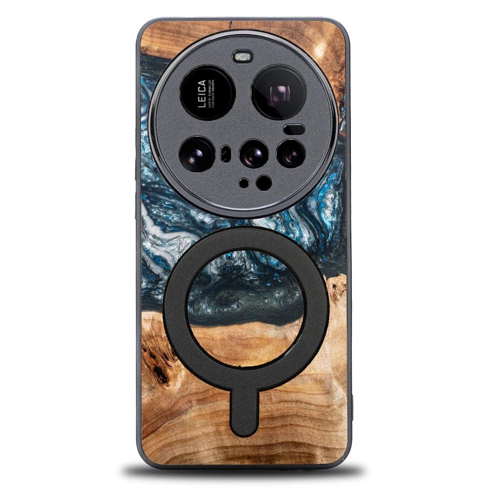 Holzhülle für Xiaomi 15 Ultra, Bewood Unique Planets Erde für MagSafe