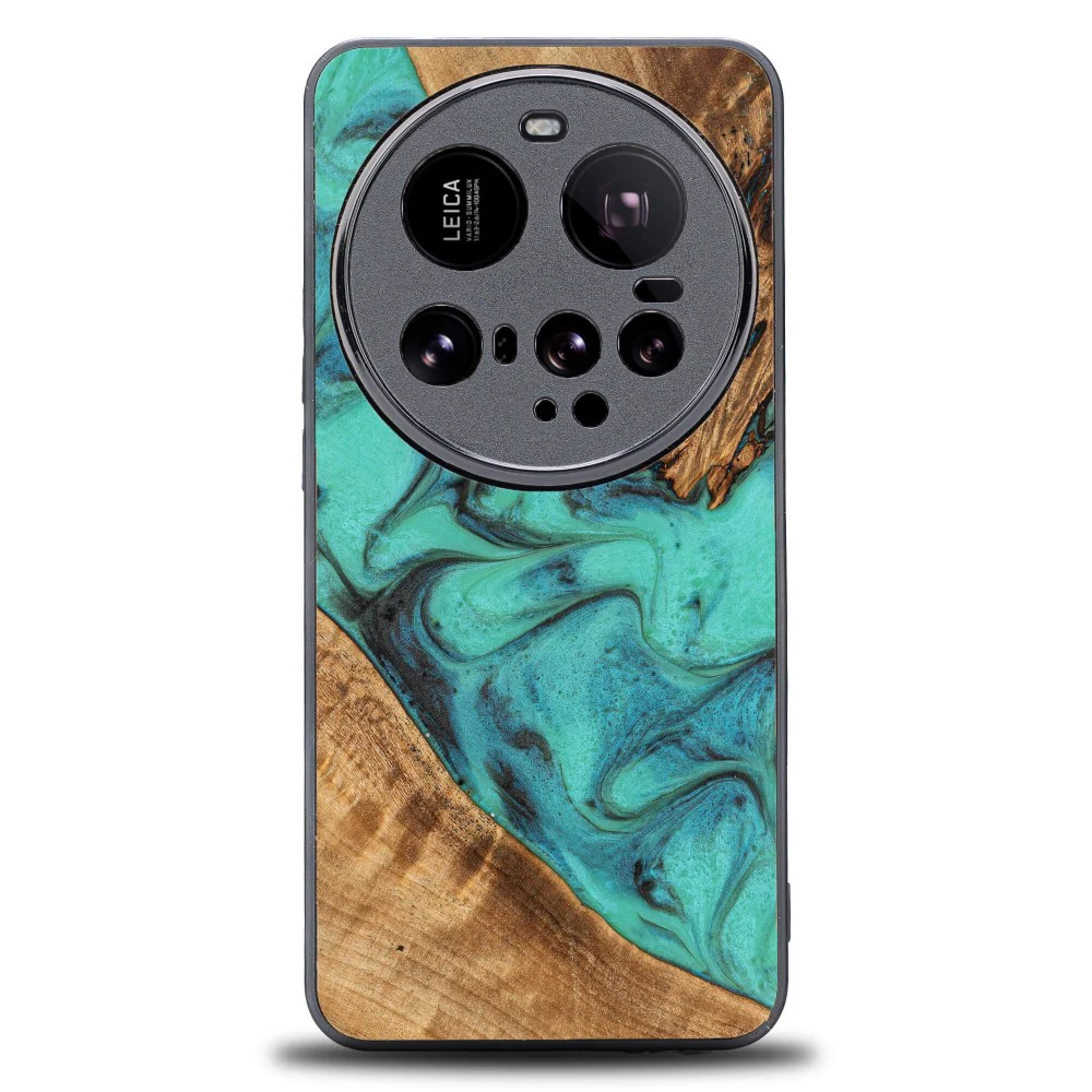 Holzhülle für Xiaomi 15 Ultra, Bewood Unique Turquoise