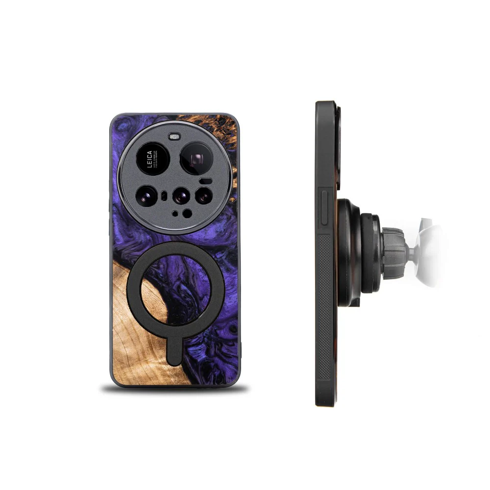 Holzhülle für Xiaomi 15 Ultra, Bewood Unique Violet für MagSafe - Image 2