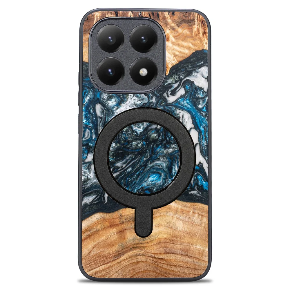 Holzhülle für Xiaomi 15T, Bewood Unique Planets Erde für MagSafe