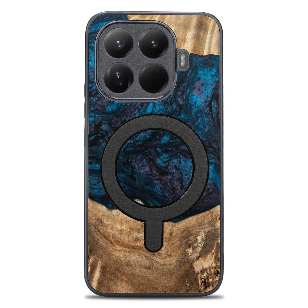 Holzhülle für Xiaomi 15T Pro, Bewood Unique Planets Neptun für MagSafe