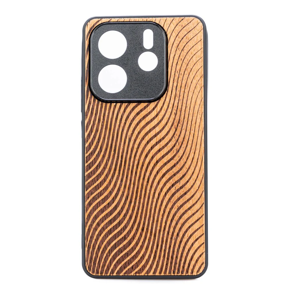 Holzhülle für Xiaomi Redmi Note 14 5G, Bewood Merbauwellen