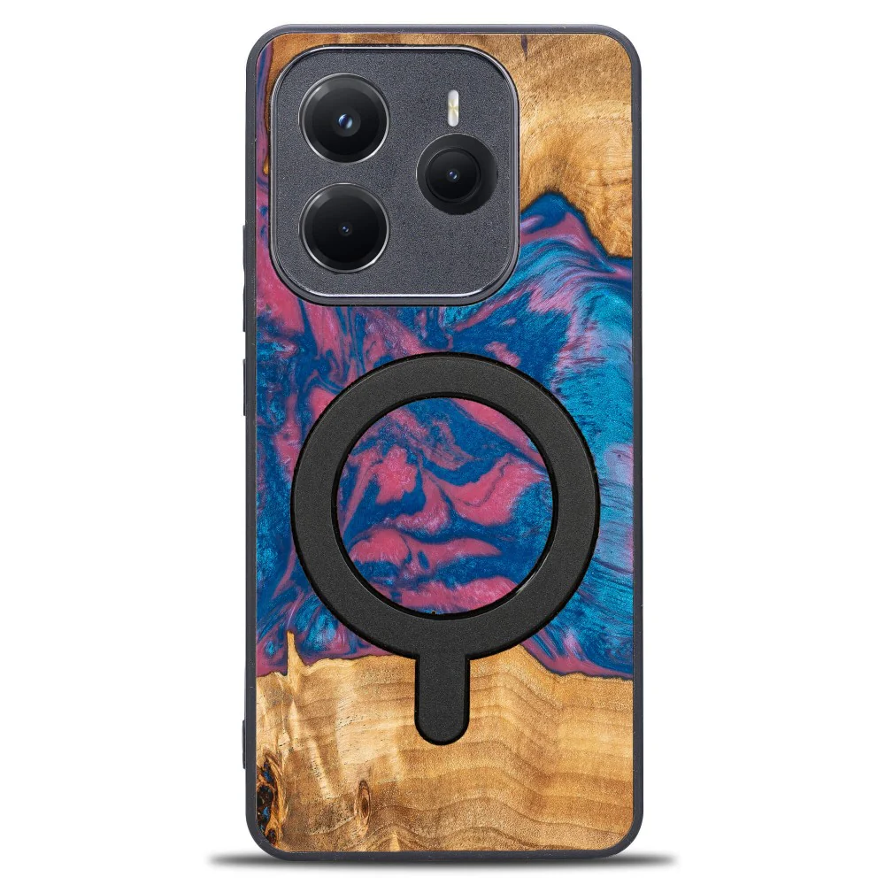 Holzhülle für Xiaomi Redmi Note 14 5G, Bewood Unique Neons Vegas für MagSafe