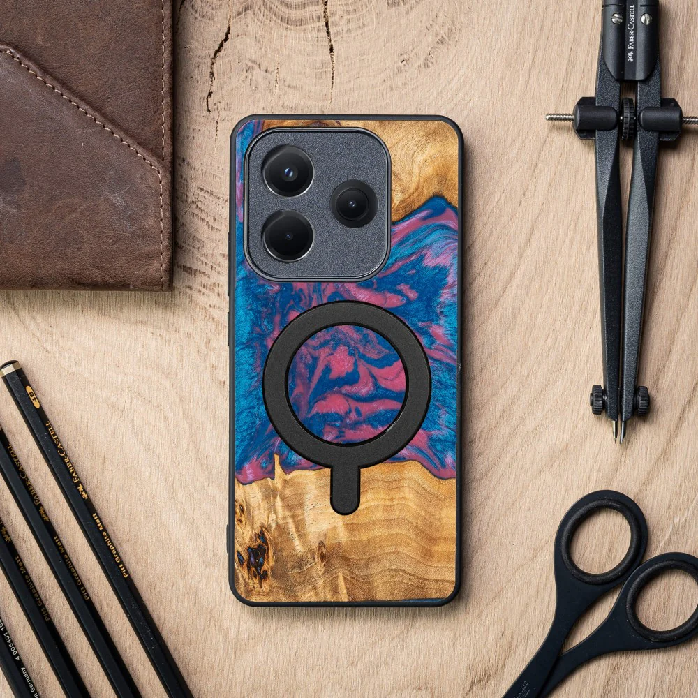Holzhülle für Xiaomi Redmi Note 14 5G, Bewood Unique Neons Vegas für MagSafe - Image 3