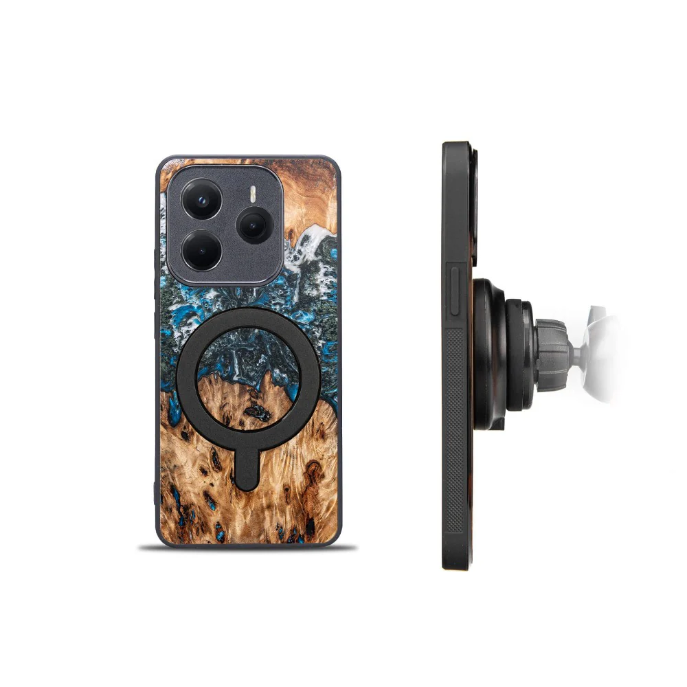 Holzhülle für Xiaomi Redmi Note 14 5G, Bewood Unique Planets Erde für MagSafe - Image 2