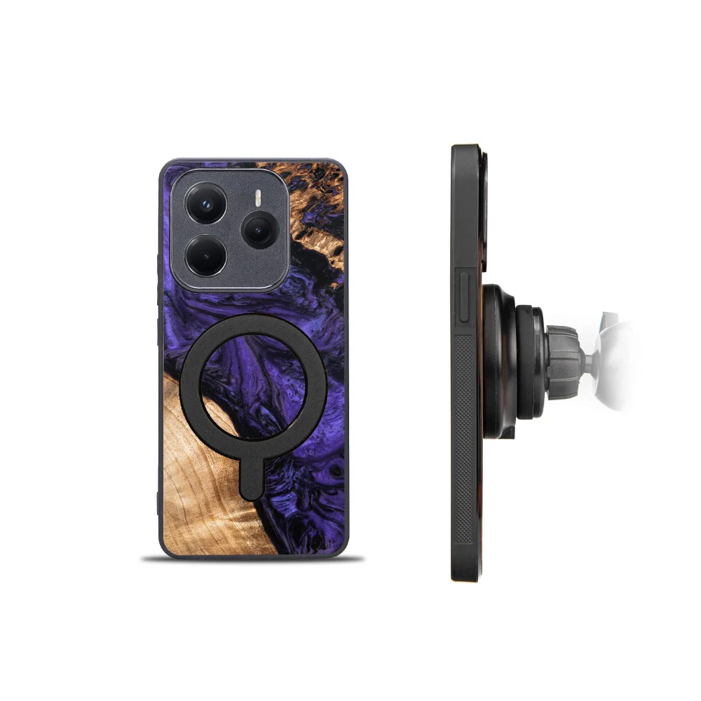 Holzhülle für Xiaomi Redmi Note 14 5G, Bewood Unique Violet für MagSafe - Image 2