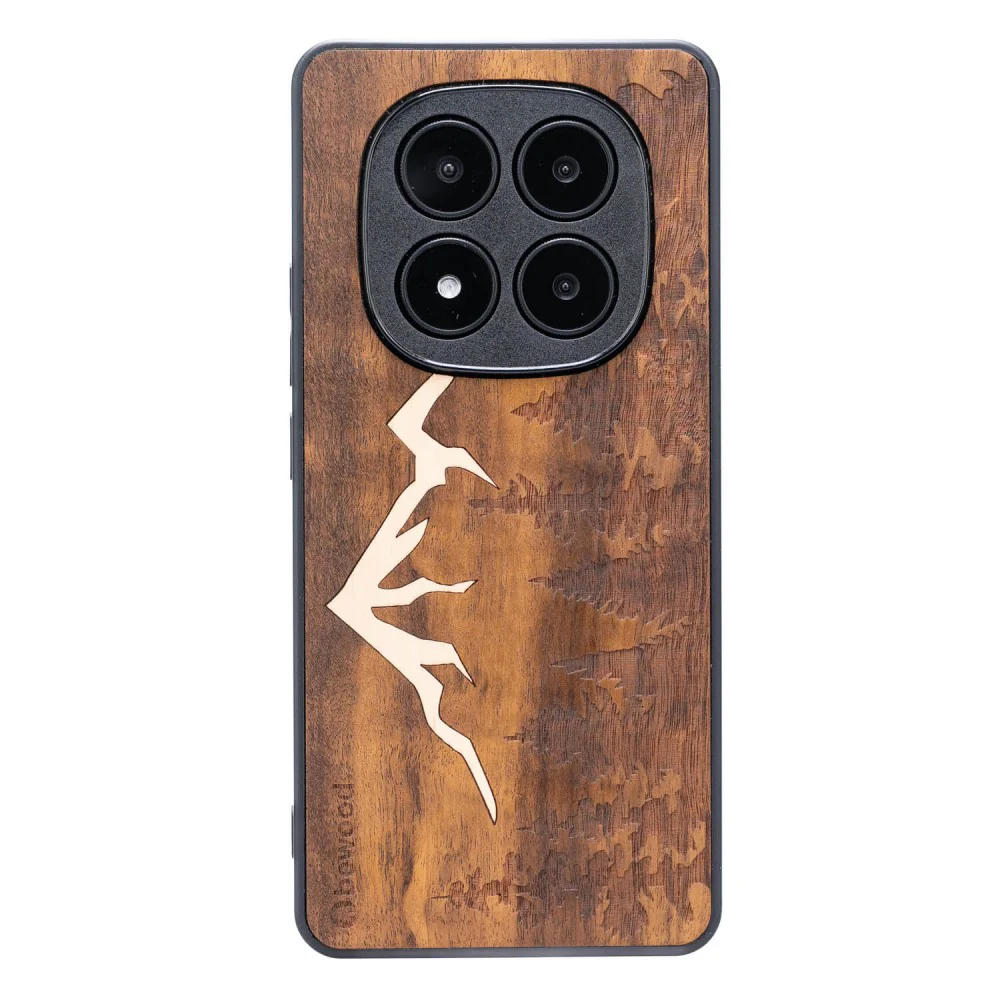 Holzhülle für Xiaomi Redmi Note 14 Pro 5G / Xiaomi Poco X7, Bewood Imbuia-Gebirge